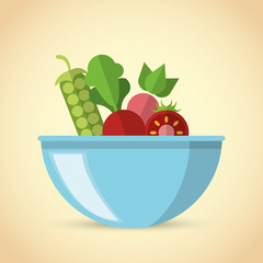 Organic food. Healthy lifestyle. cartoon design