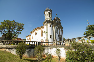 Fototapeta na wymiar São Francisco de Assis Church at São João Del Rey - Minas Ger