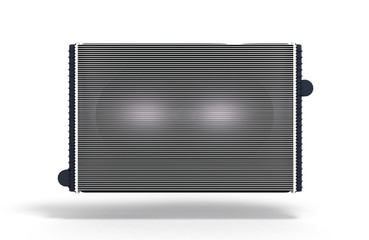 car radiator isolated on white background 3d render