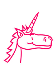 unicorn unicorn face head cartoon comic ride gallop pony horse funny sweet cute