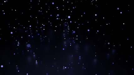 Fototapeta premium Blue Particles On Dark Shiny Background
