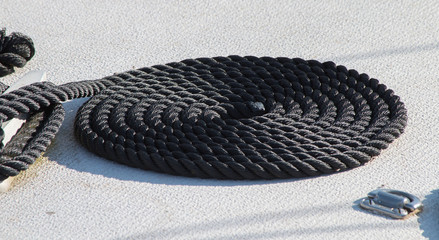 Cordage de bateau au séchage