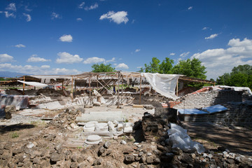 Ancient ruins in Dion, Greece.
