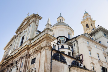 Fototapeta na wymiar Church of Jesus (Chiesa del Gesu) in Genoa.