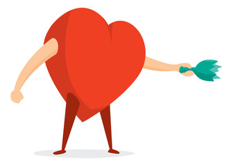 Tough love or menacing heart swinging a broken glass bottle