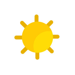 sun colored web icon illustration