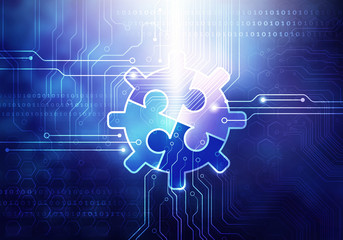 Circuit blue background