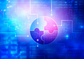 Circuit blue background