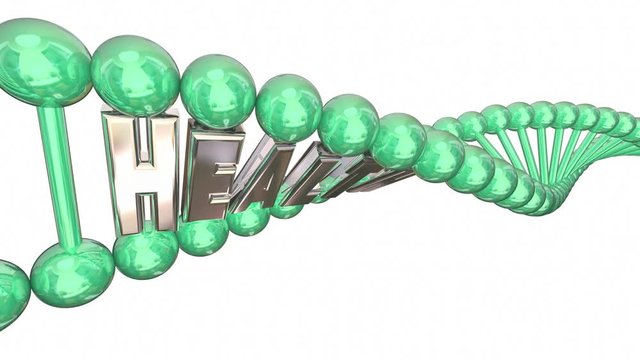 Health DNA Word Letters Bio Medical Research 3d Illustration