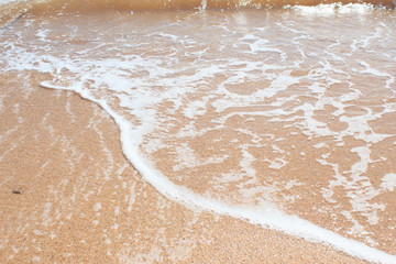 clearly sea water wave beach on relax and vacation time
