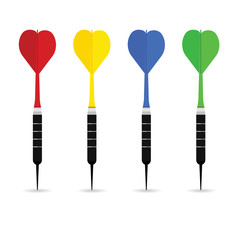 darts icon illustration in colorful