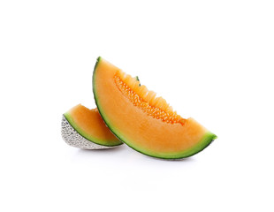 cantaloupe melon isolated on white background