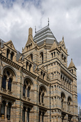 Fototapeta na wymiar Exterior view of the Natural History Museum in London