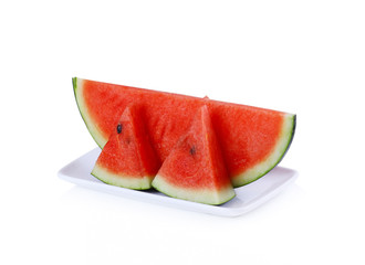 Slice of watermelon isolate on white background