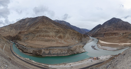 view point at meeting 2 rivers (Indus and Zanskar Rivers), Leh L