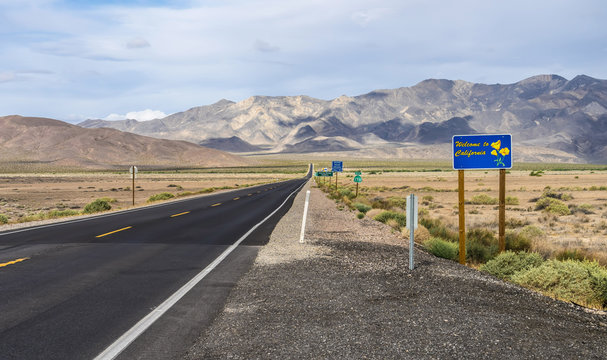 Welcome To California Road Sign