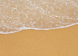 Wave on the sand beach background