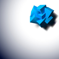 Abstract background with overlapping blue cubes