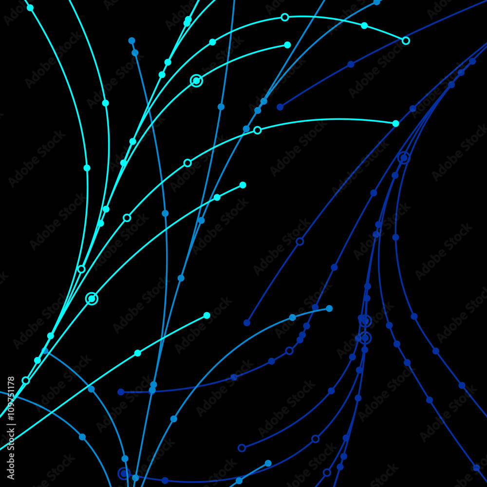 Poster wire grid made of connected dots