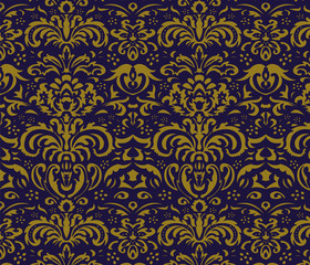 Elegant antique gold brown and blue background 383_vintage nature leaf flower
