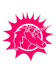 sonnenkopf face pink unicorn unicorn foal child sweet cute little comic cartoon pony pferdchen