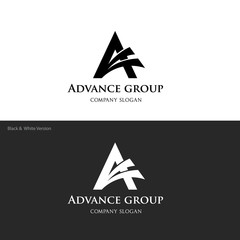 Letter A logo. Advance logo, vector logo template