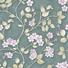 Vivid repeating floral - For easy making seamless pattern use it for filling any contours - 109752364