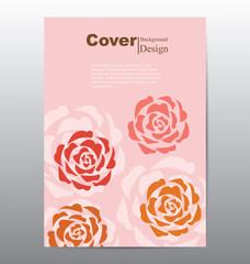 Book Cover with Abstract Flower Background