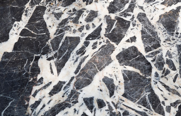 Abstract white and black color of Marble stone background.Close up white and black marble texture detailed structure of marble in natural patterned for your design.