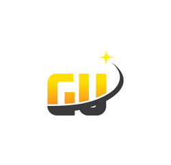 gu initial with swoosh and star