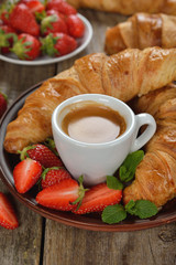 Croissant and a cup of espresso