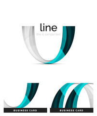 Swirl wavy ribbon, abstract concept