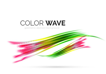 Glossy wave isolated on white background 