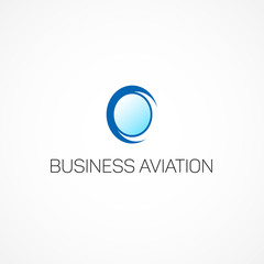 Business Aviation.Logo for the aircraft in the form of the window.