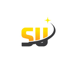 su initial with swoosh and star
