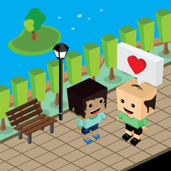 geek couple lover in romance love