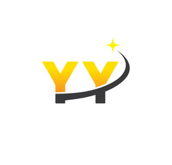 yy initial with swoosh and star