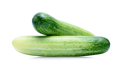 Fresh cucumbers isolated on white background