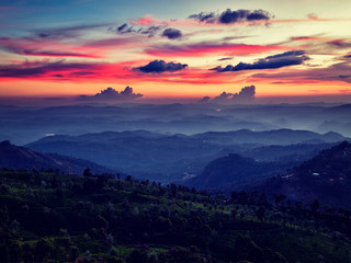 Obraz premium Sunset in mountains