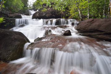 Waterfall on the Pa Tam National Park in the Ubon Ratchathani province , Thailand
