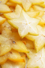 Star fruit, starfruit, carambola full frame
