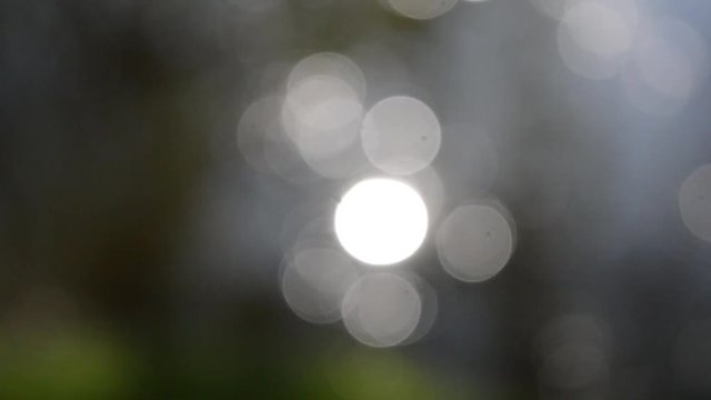 Defocused of shimmering water on the lake. Natural scene. Light effect.