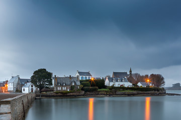 Obraz premium Typical brittany village on an island, Brittany, France