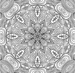 Elegant symmetry mandala for coloring. Sacred geometry. Flower of life.