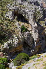 Obraz premium Geological layers on Crete island, Greece