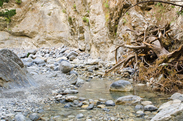 Creek in Samaria Gorge, Crete, Greece