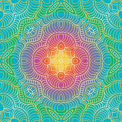 Seamless hand drawn vector ethnic texture. Vintage tribal ethnic backdrop, seamless texture. Boho fashion style background. Hand drawn vector illustration made of simple doodles. Zen tangle pattern.