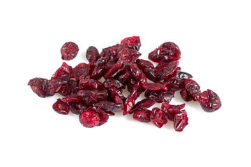 dried cranberry isolated on white