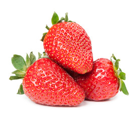 Strawberries. Isolated on a white background.