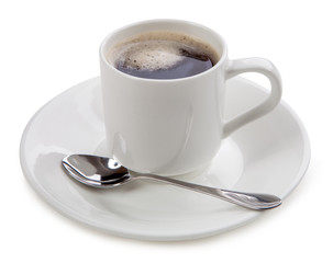 cup of coffee on white background